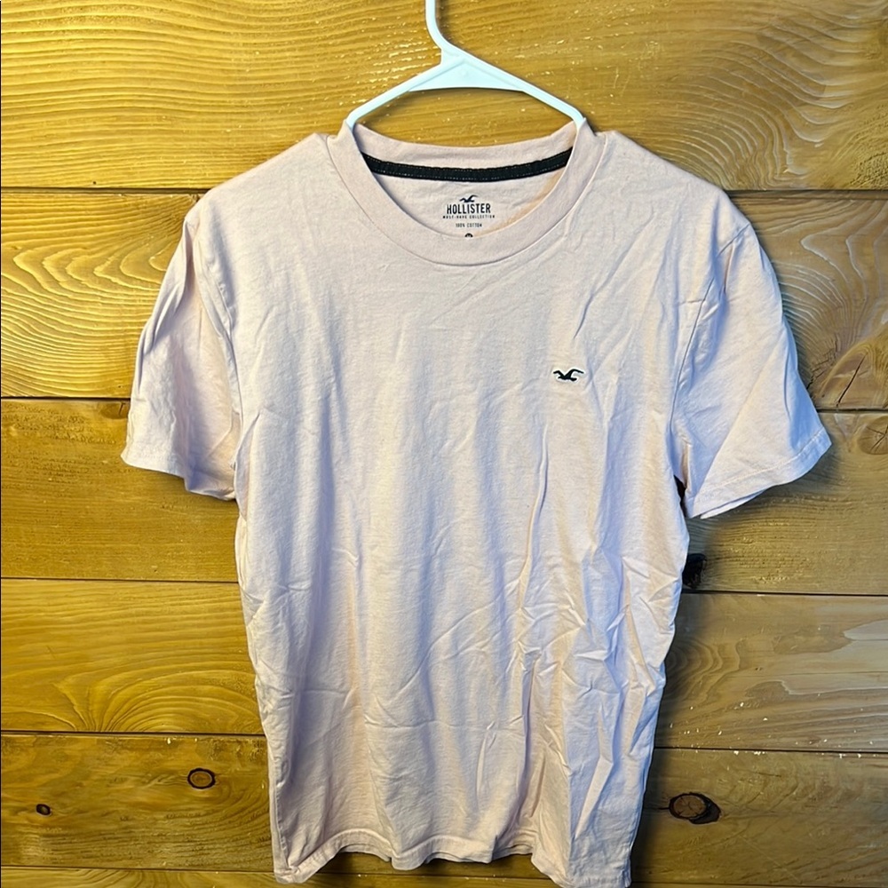 Hollister Must Have Collection Mens Light Pink T-Shirt M short sleeve Casual Y2K